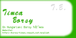 timea borsy business card